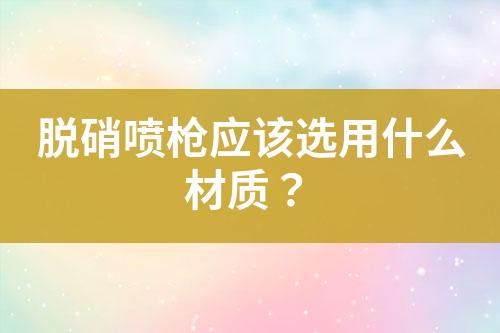 脫硝噴槍材質(zhì)有哪些？如何選擇？